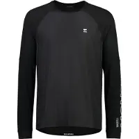 Mons Royale - T-shirt de VTT coupe -vent en laine de mérinos - Tarn Merino Wind Jersey M Black pour Homme en Laine - Taille M - Noir