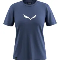 Salewa Solidlogo Dri-release Short Sleeve T-shirt Bleu M Femme