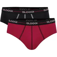 Sloggi Slip rouge / noir / blanc