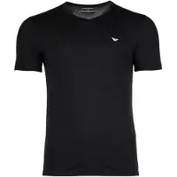 Emporio Armani pour homme. EM000392_AF14132 Set 2 t-shirts d'intérieur en maille élastique avec col en V noir (L), Homewear, Coton, Manche c