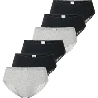 Schiesser Slip gris chiné / noir