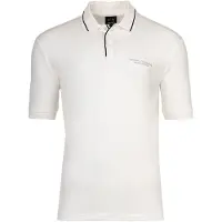 Armani Exchange pour homme. XM001557AF10363U0009 Polo Elastique blanc (XXL), Casuel, Coton, Manche courte