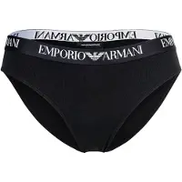 Emporio Armani pour femme. EW000403_AF13033 Lot de 2 culottes Marca noir (M), Homewear, Coton