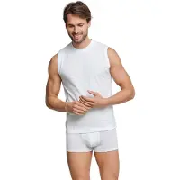 Schiesser Maillot de corps blanc