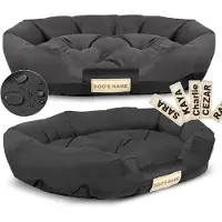 AIO Factory Panier pour chien 115 x 95 cm, imperméable et personnalisé, noir
