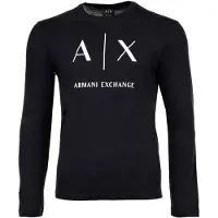 Armani Exchange T-Shirt bleu marine / blanc