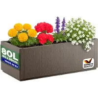Casaria Pot de fleurs Ethica brun plastique 80x36x36cm