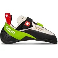 Ocun Jett QC - Chaussure d'escalade polyvalente à fermeture velcro, couleur : gris / vert, pointure : 9,5 UK / 44