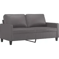 vidaXL Canapé à 2 places Gris 140 cm Similicuir