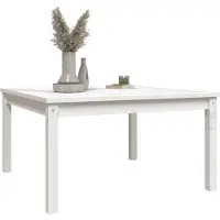 vidaXL Table de jardin blanche 82,5x82,5x45 cm pin massif