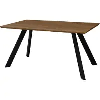 HABITAT ET JARDIN Table repas "Manhattan" Chêne / Noir - 160 x 90 x 75,5 cm