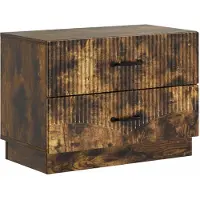 vidaXL Cabinet de chevet avec tiroir Chêne fumé 62 x 34,5 x 44,5 cm