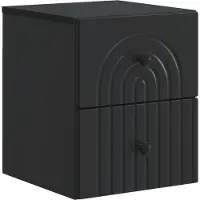 vidaXL Cabinet de chevet mural avec tiroir Noir 33 x 34,5 x 40 cm