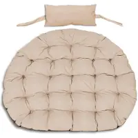 AIO Factory Coussin de jardin 120 cm pour chaise suspendue, nid de cigogne imperméable cappuccino