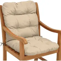 Beautissu Coussin d'assise Flair NL à dossier bas, 100 x 50 x 8 cm, naturel