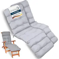 Beautissu 2X Matelas de plage confortable Deckchair, 200x50x8 cm, gris clair