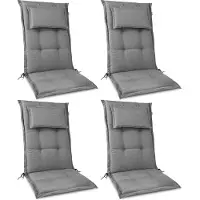 Beautissu , 4 coussins d'appui haut de gamme 120 x 50 x 7 cm, gris clair