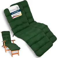 Beautissu 2X Matelas confortable pour chaise longue Deckchair, 200 x 50 x 8 cm, vert