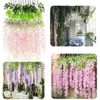 Nobo Kids Guirlande artificielle de glycine, 12 pièces, rose clair