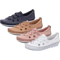 Gemini 003115-01 Chaussures Femmes Ballerines Mocassins, Taille:41 EU, Couleur:Blanc