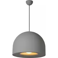 Lucide Lampe pendante moderne grise en béton Akron Ø 50cm - 1x E27