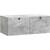vidaXL Meuble TV mural , gris béton, 78,5 x 41 x 30 cm