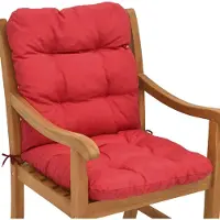 Beautissu Coussin d'assise Flair NL à dossier bas, 100 x 50 x 8 cm, rouge