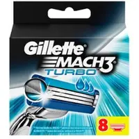 Gillette Mach 3 Turbo - Tête de rechange, lot de 8 pièces
