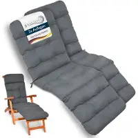 Beautissu 2X Matelas de plage confortable Deckchair, 200x50x8 cm, gris