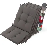 Beautissu Lot de 5 coussins pour chaise longue Sun-NL 105 x 50 x 8 cm Taupe