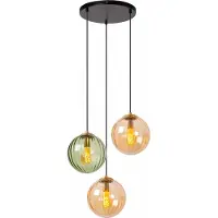 Lucide Suspension à boules de verre colorées MONSARAZ 3xE27 40W