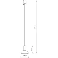 Nowodvorski Lighting Suspension HERMANOS noire 1xGU10x10W en métal, dimensions : 130 x 15,5 x 15,5 cm, IP20, Lighting