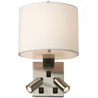 Elstead Lighting Applique murale Belmont, nickel brossé, 3xE14x40W, métal, dimensions : 28,8 x 20 x 17,4 cm, IP20, Elstead