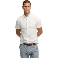 Superdry Preppy Oxford Short Sleeve Shirt Blanc 3XL Homme