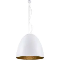 Lyora Lampe suspendue blanche Egg L Ø 55 cm