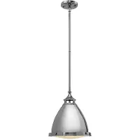 HINKLEY Suspension Amelia, nickel poli, 1xE27x60W, métal, dimensions : 110,6 x 32,4 x 32,4 cm, IP20,