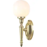 Elstead Lighting Applique de salle de bain Dryden en laiton poli 1xG9x3W, dimensions : 35 x 13 x 13,5 cm, IP44, Elstead