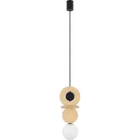 Nowodvorski Lighting Suspension DROPS WOOD A noir et blanc 1xG9x12W en bois, dimensions : 216,5 x 16 x 16 cm, IP20, Lighting