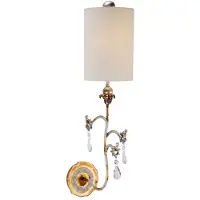 Elstead Lighting Applique décorative Tivoli, patine dorée et crème, 1xE27x60W, métal, dim. : 68,6 x 19,1 x 18,1 cm, IP20,