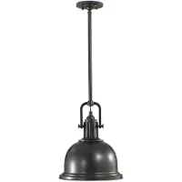 Elstead Lighting Suspension Parker Place, brun foncé, 1xE27x60W, métal, dimensions : 120,6 x 33 x 33 cm, IP20, Feiss
