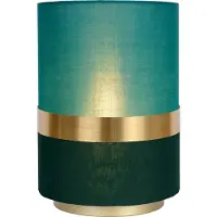 Lucide Lampe de table avec abat-jour Extravaganza vert et or, 1xE14x5W, tissu, dimensions : 22x15x15 cm, IP20,