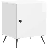 vidaXL Cabinet de chevet Blanc brillant 43 x 34,5 x 50 cm