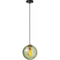 Lucide MONSARAZ lampe suspendue sphère en verre vert 1xE27 40W