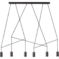 Nowodvorski Lighting Lustre IMBRIA noir 6xGU10x35W en métal, dimensions : 130x135x50 cm, IP20, Lighting