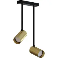 Licht-Erlebnisse Spot MONO noir-laiton 2xGU10x10W en métal, dimensions : 41x31x7 cm, IP20, Nowodvorski Lighting
