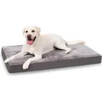 OEM Lit orthopédique pour chien XXL, coussin lavable, moelleux, gris foncé, 111 x 81 x 9 cm