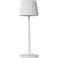 Lucide Lampe de table d'extérieur blanche avec batterie rechargeable intégrée LED 2W JUSTINE