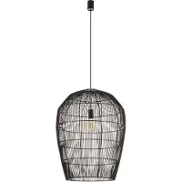 Nowodvorski Lighting Lustre HAITI L noir 1xE27x25W en bambou, dimensions : 160x53,5x53,5 cm, IP20, Lighting
