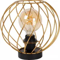Lucide Lampe de table Danza Ø 25 cm d’or