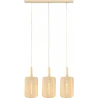 Lucide Suspension avec abat-jours en tissu beige CORINA 3xE27 40W